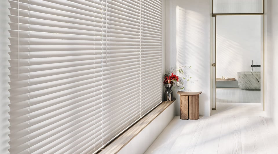 Modern Precious Metals aluminum blinds in bright room